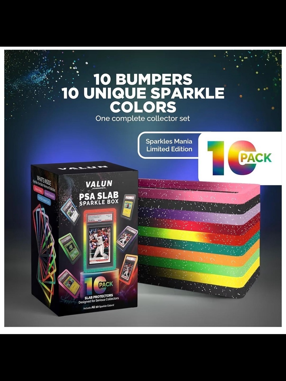 PSA Slab Sparkle Box - 10 Pack Multicolor